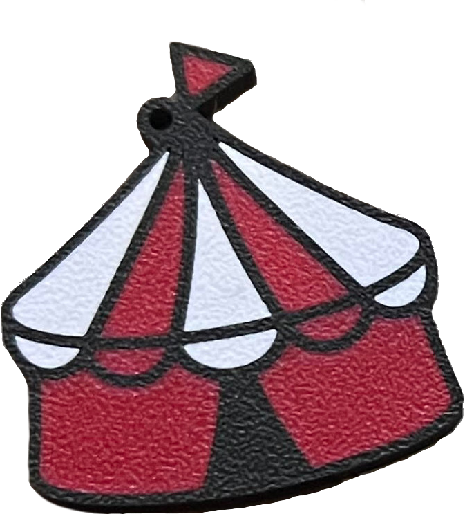 Circus tent themed pinball trinket